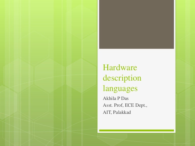 Hardware description languages