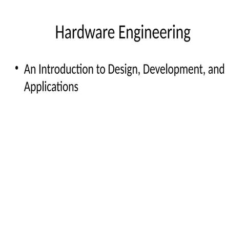 Hardware_Engineering_Presentation power point | PPTX