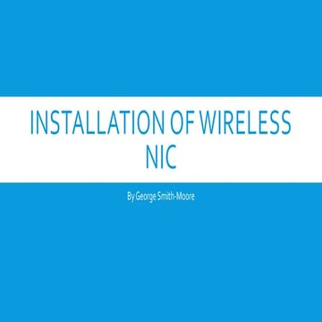 Installation of a selected piece of hardware