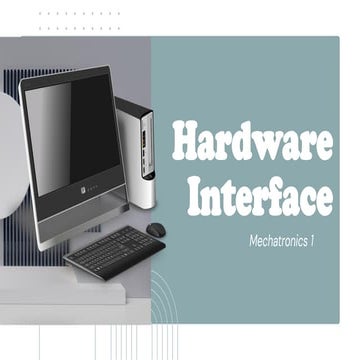 Robotics: Presentation in Hardware interface