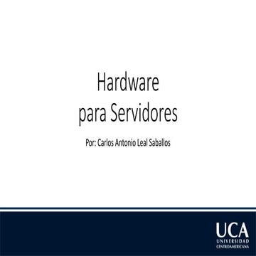 Hardware para servidores 2017