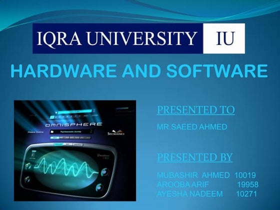 COMPUTER HARDWARE AND SOFTWARE | PPT