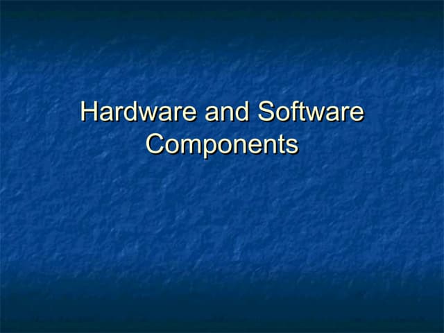 Hardware vs. Software Presentations