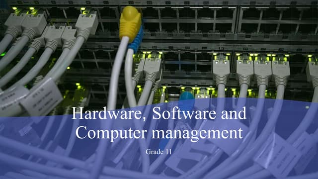 Hardware Software And Computer Management Pptx Hardware Software And Computer Management Pptx