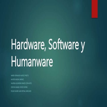 Hardware, software y humanware