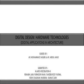 Digital Application in Architecture