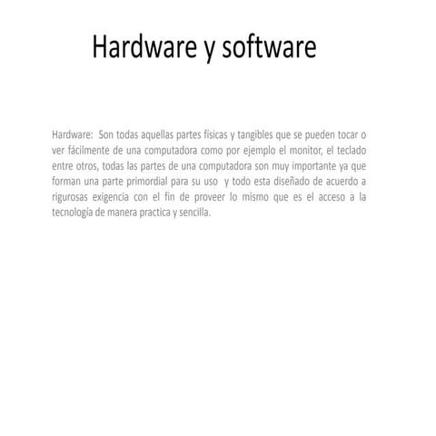 Diapositivas hardware y software | PPTX