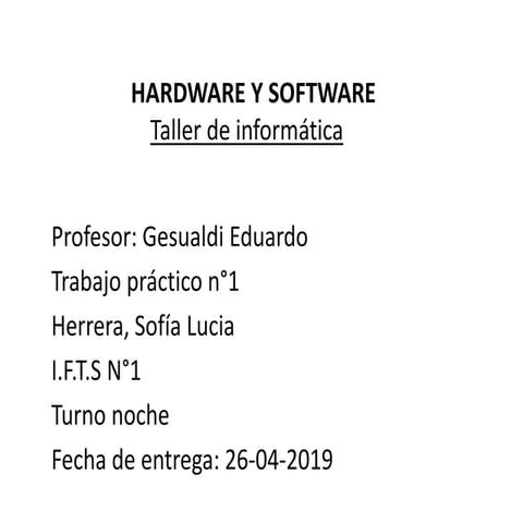 Hardware y software