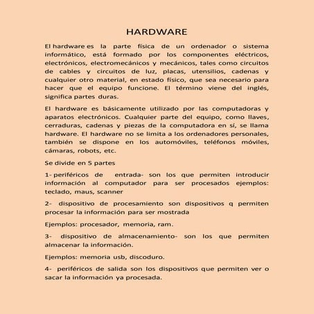 Hardware y software   