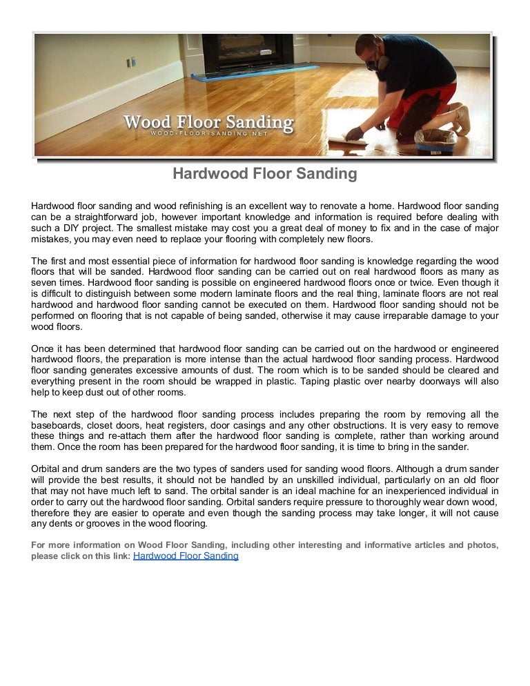 Hardwood Floor Sanding