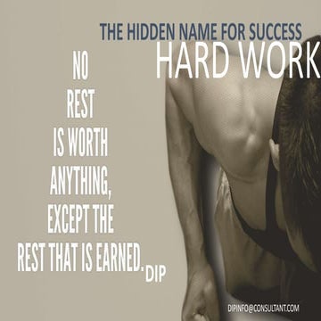 Hard work- The Hidden name for success