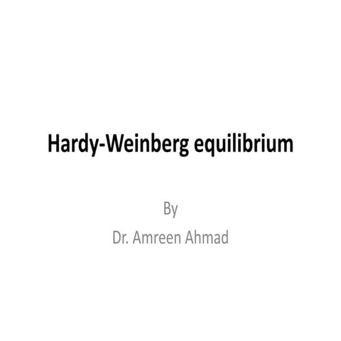 Hardy-weinberg principle