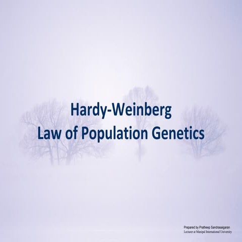 Hardy weinberg supplement