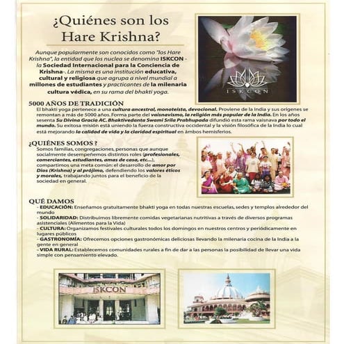 Turismo Religioso - Mayo - Hare krishna