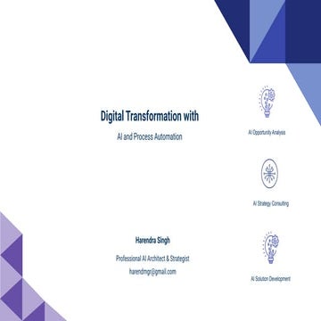 Harendra Singh, AI Strategy and Consulting Portfolio