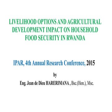 IPAR-Rwanda's Annual Research Conference at Umubano Hotel from 28-29 January ...