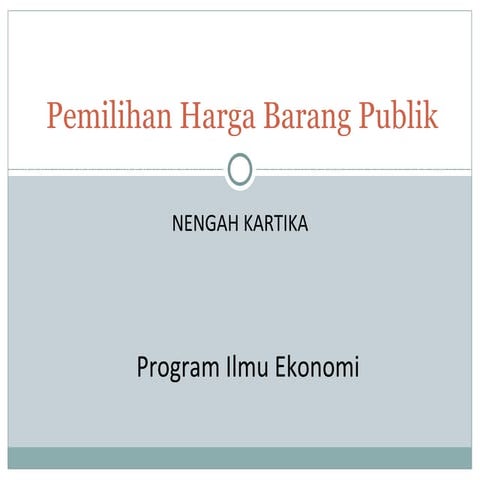 Harga barang publik