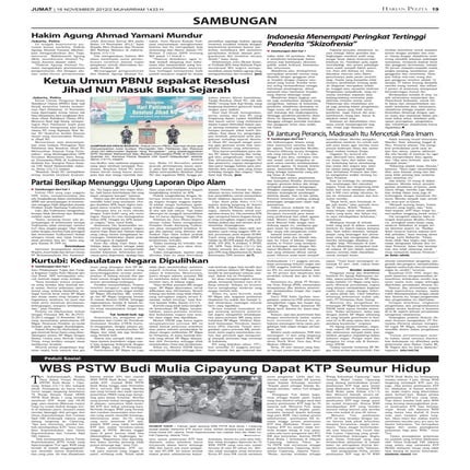 Harian Pelita Jumat 16 November 2012 Halaman 19 (Sambungan)