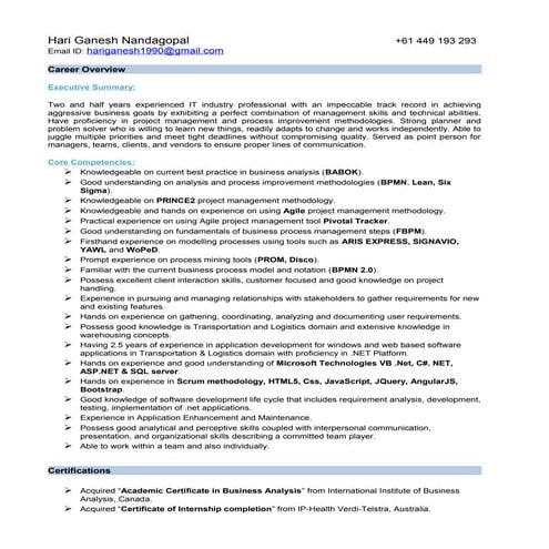 Hari ganesh nandagopal