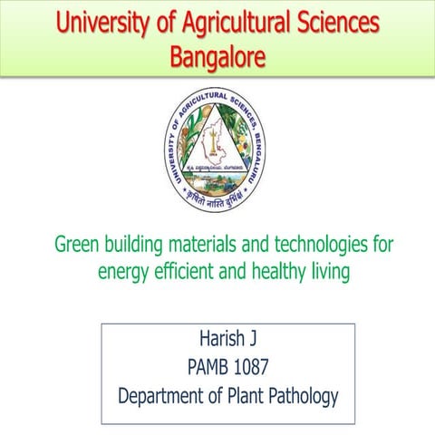 Green building materials, tools and appliances