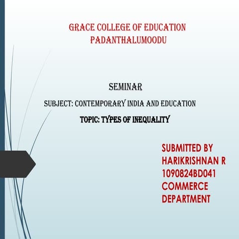 Understanding Types of Inequality in Contemporary India and Education ...