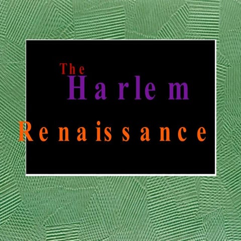 Harlem Renaissance (1 of 2)