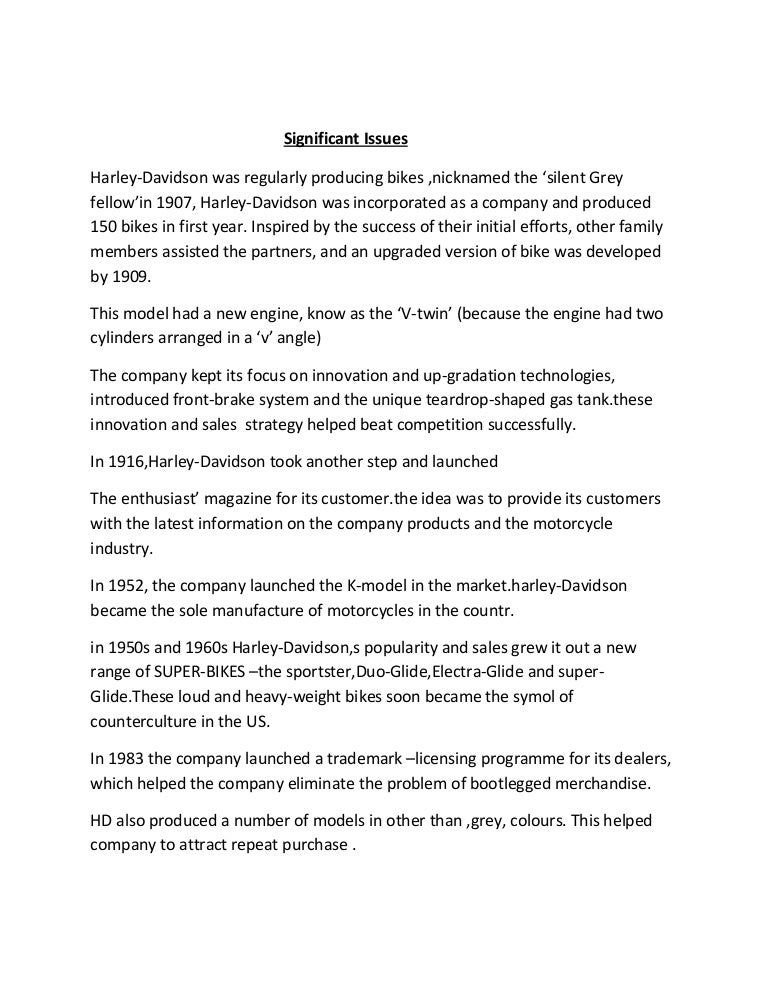 harley davidson case study