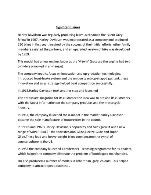 harley davidson case study