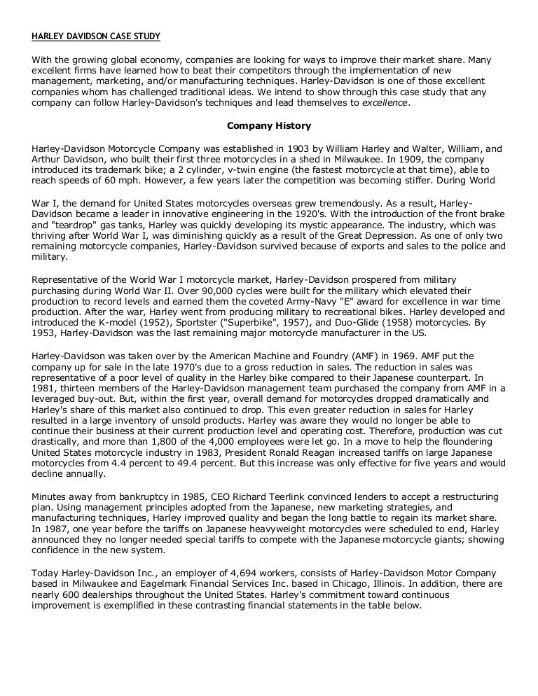 harley davidson case study
