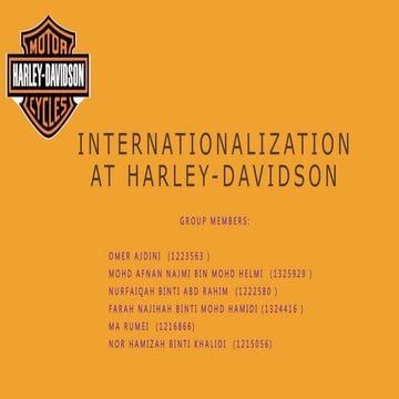 Internalization at Harley davidson 