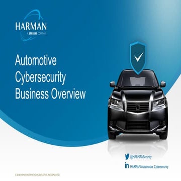 Harman automotive cybersecurity business overview