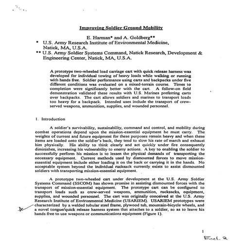 Harman, improving soldier ground mobility