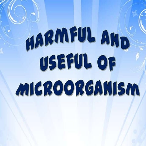 Harmful and useful of microorganism 