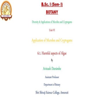 Harmful Aspects of Algae