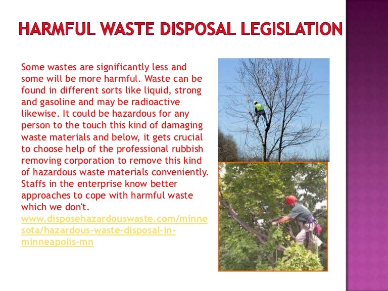 Harmful waste disposal legislation