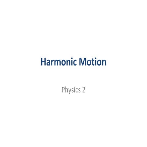 Harmonic motion