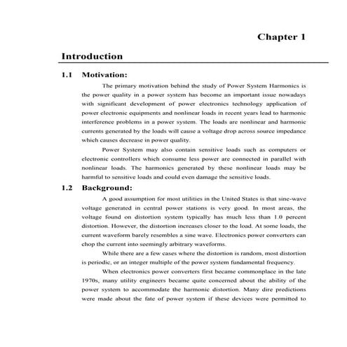 A Review of Harmonic Analysis Study of Electricity Power Quality | PDF