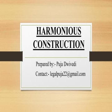 HARMONIOUS CONSTRUCTION RULE by Puja Dwivedi
