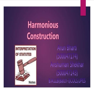 Harmonius construction
