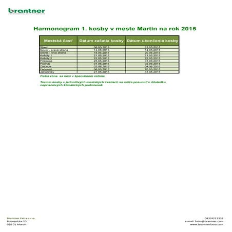 Harmonogram 1.kosby 2015