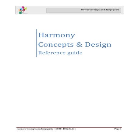 Harmony concepts and design guide