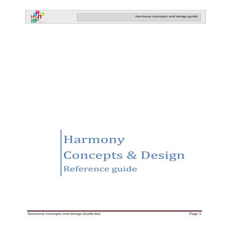 Harmony concepts and design guide v0.2