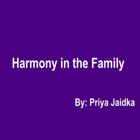 Harmony in family