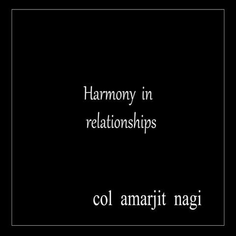 Harmony in Relationships