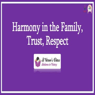 Harmony in the family