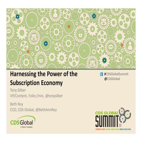 Harnessing the Power of the Subscription Economy: Lessons from Digital Media'...