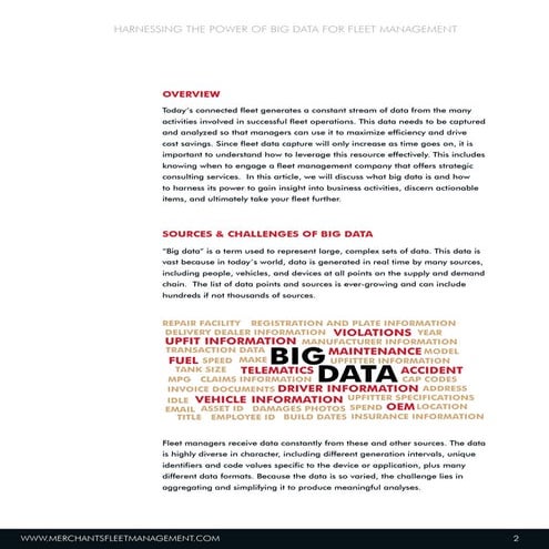 Harnessing Big Data
