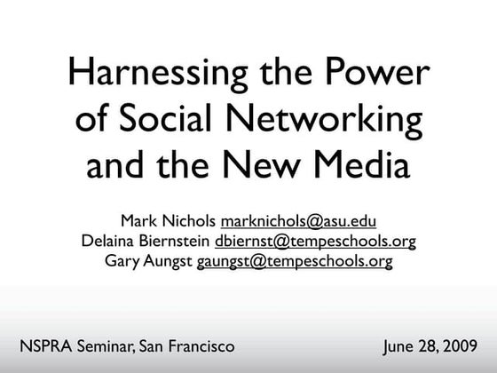 Harnessing Social Networking