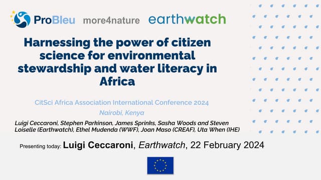Harnessing the power of citizen science for environmental stewardship and wat...