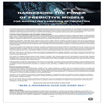 Harnessing the Power of Predictive Models for Marketing Campaign Optimization...